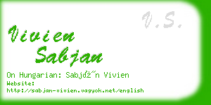 vivien sabjan business card